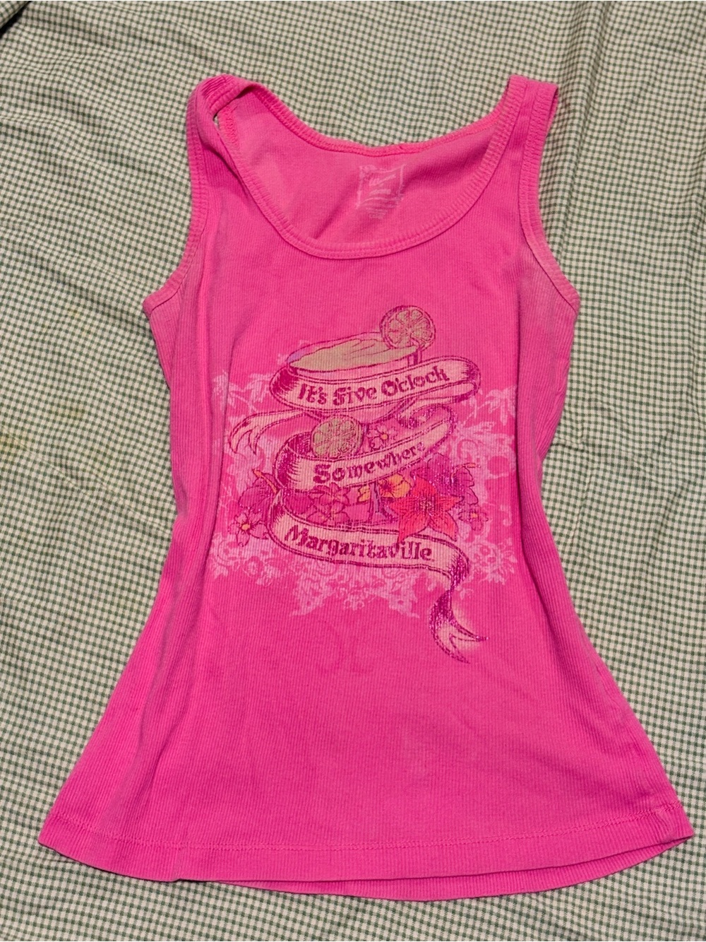 Pink Y2K Graphic Tank Top